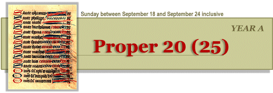 Lectionary 25/Proper 20